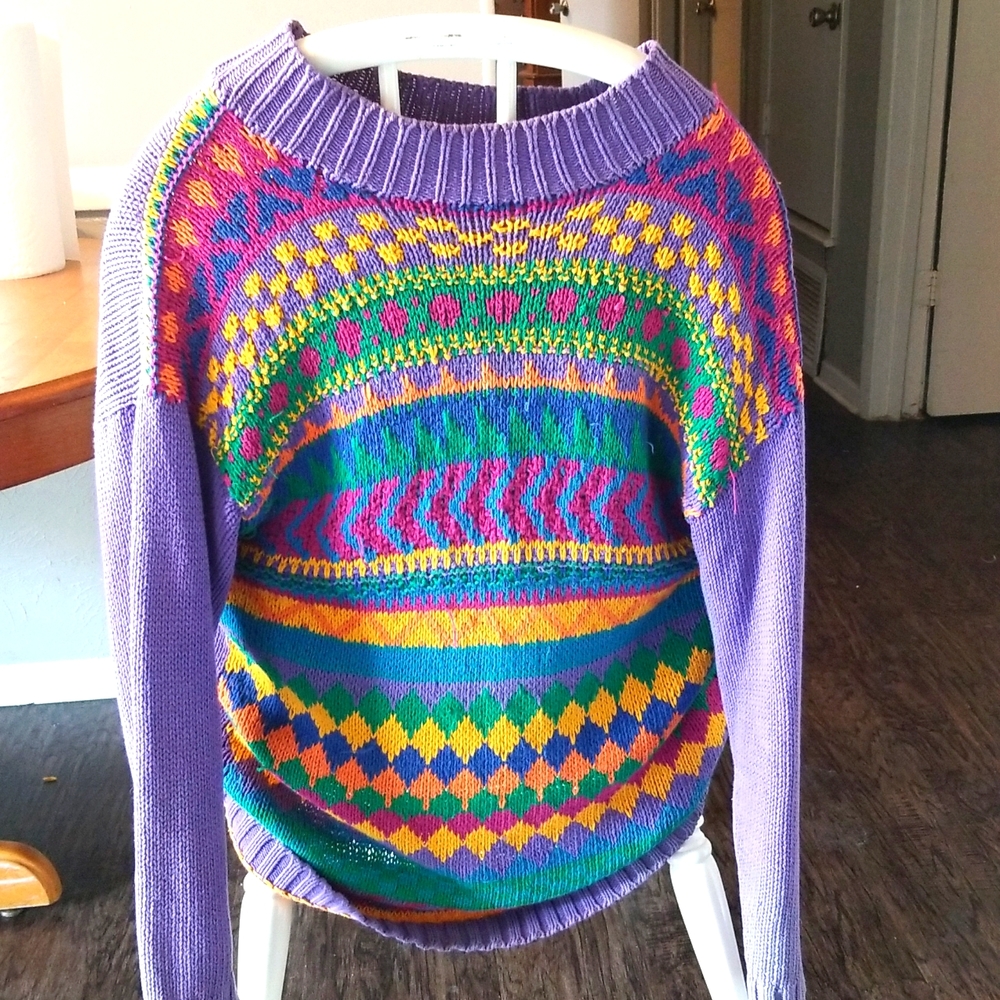 Sweater and turtle neck shirt